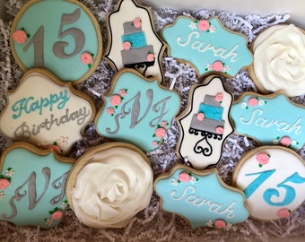 birthday cookies etsy