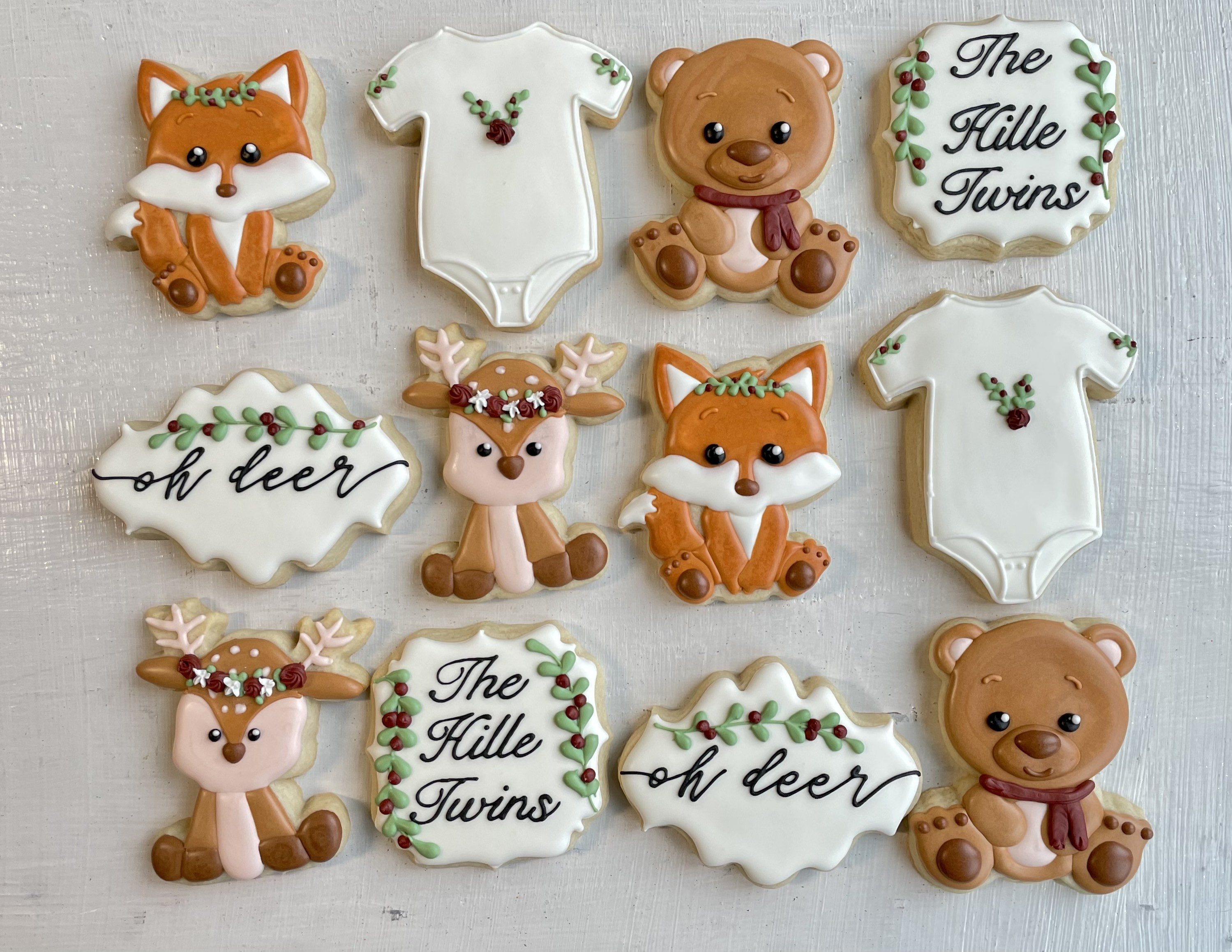 Woodland Baby Shower Cookies Etsy
