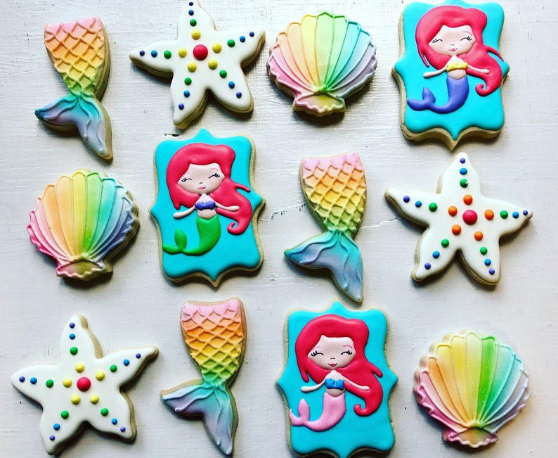 Mermaid Cookies Etsy