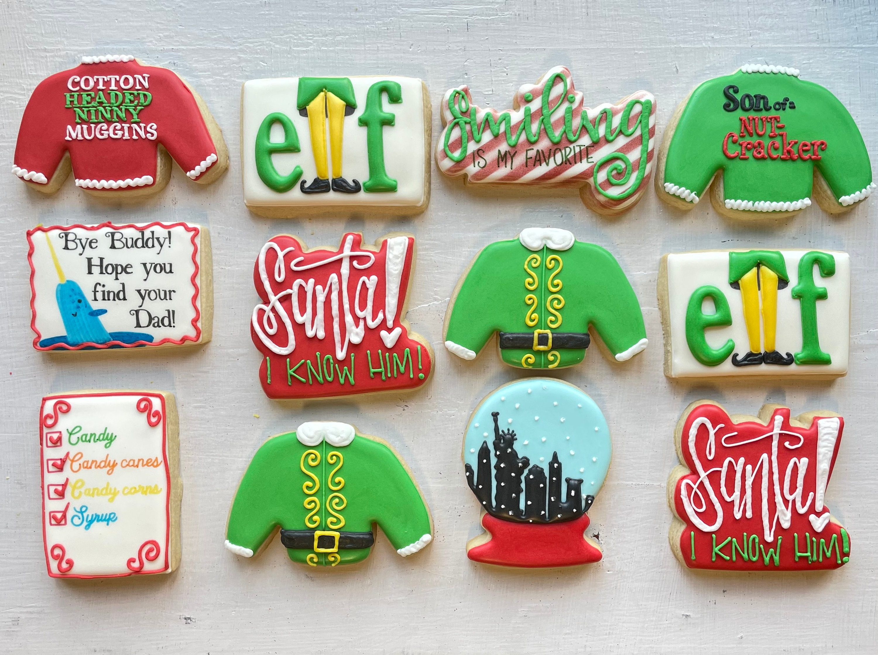 Inspired by Buddy the Elf Cookies Etsy