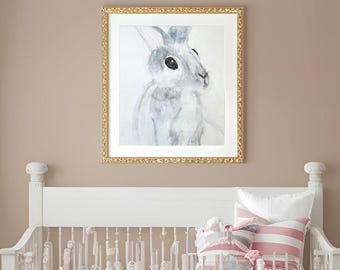 Whimsical Bunny Wall Art – Nursery Printable Decor - Digital Download