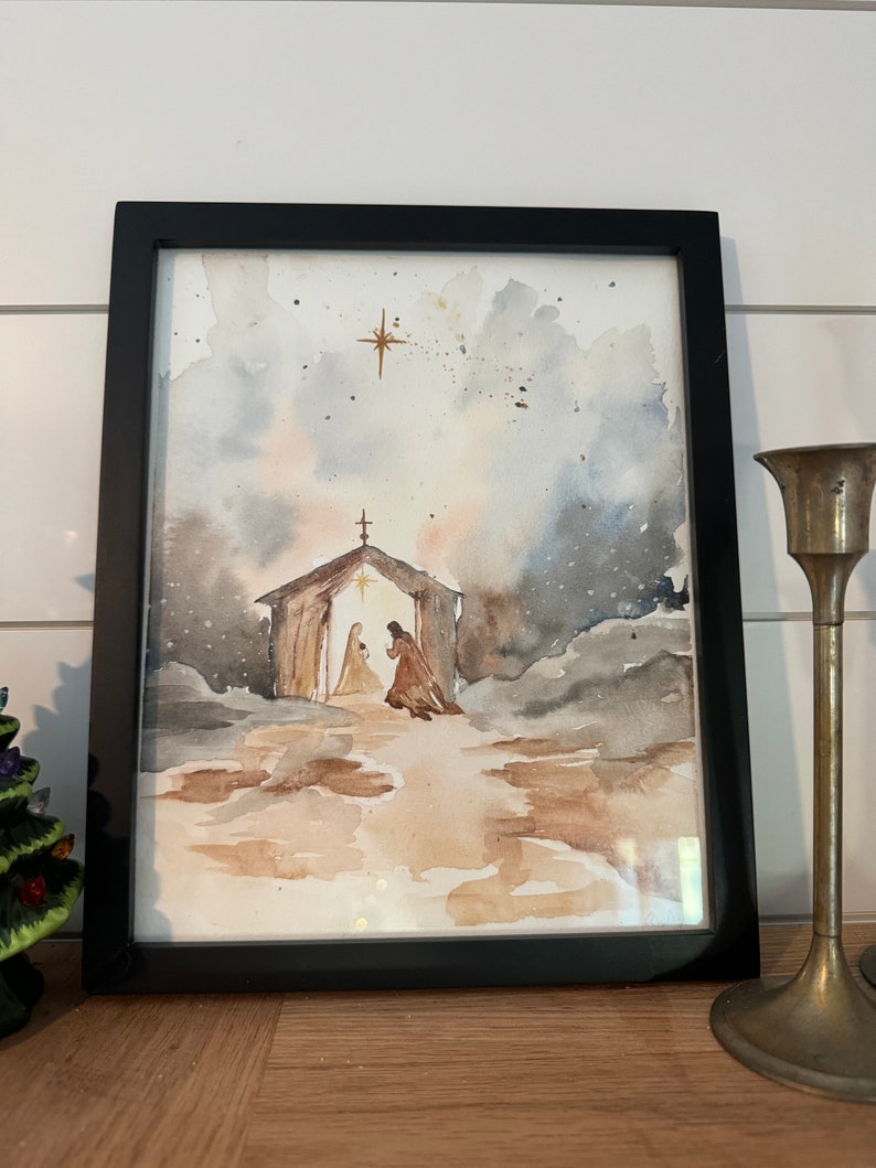 Watercolor Christmas Art image 1