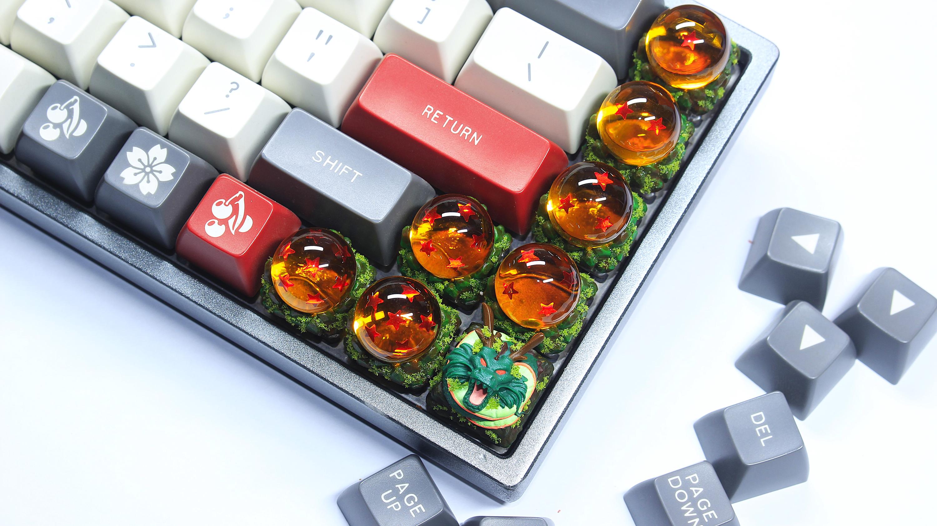 Dragon Resin Artisan Keycap Set – 7 Star Fantasy Dragon Keycaps – MX ...