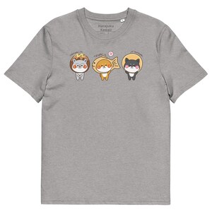 Shiba dog organic cotton kawaii unisex Harajuku fashion anime tee