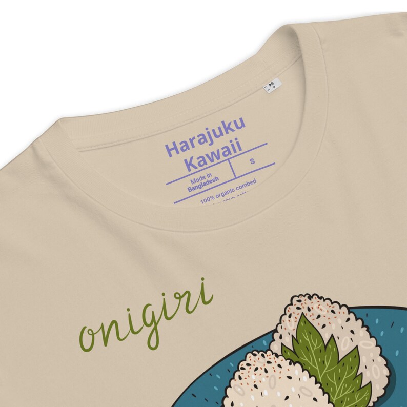 Onigiri organic cotton yume kawaii unisex Harajuku fashion anime tee