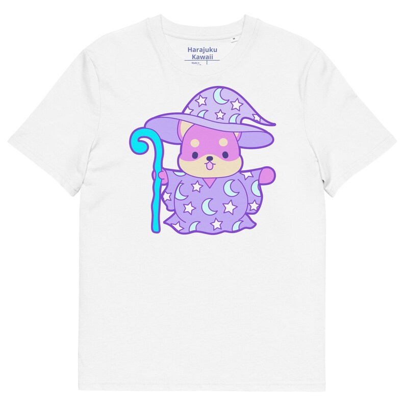 Shiba wizard organic cotton yume kawaii unisex Harajuku fashion anime tee