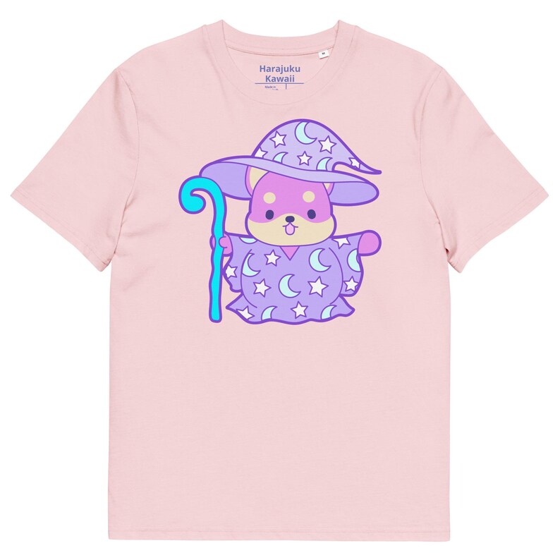 Shiba wizard organic cotton yume kawaii unisex Harajuku fashion anime tee