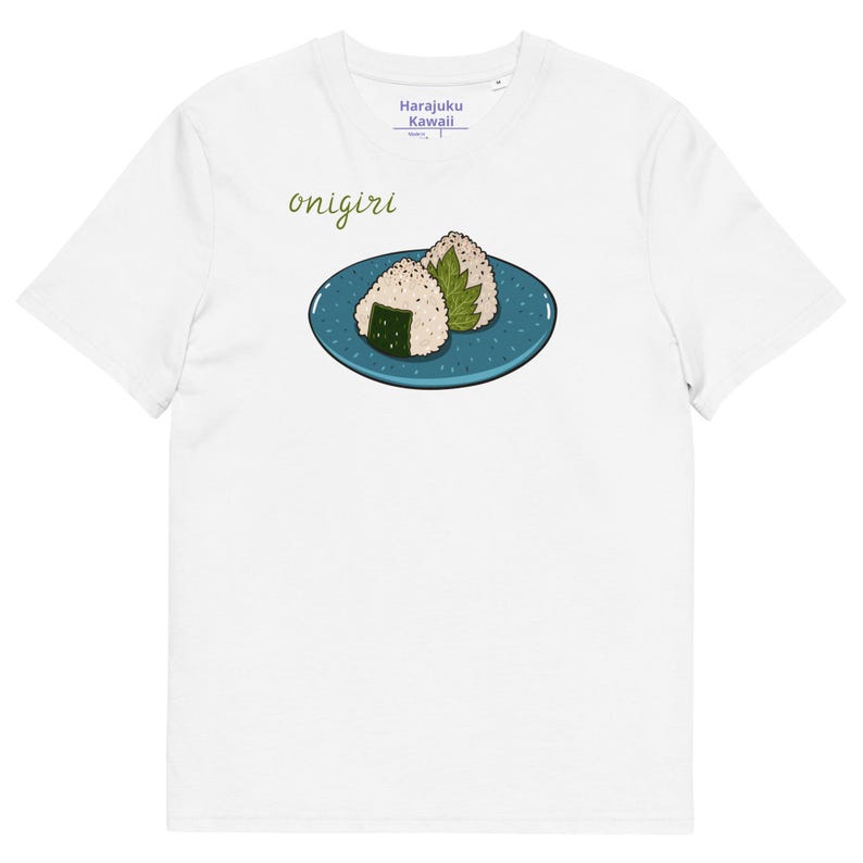 Onigiri organic cotton yume kawaii unisex Harajuku fashion anime tee