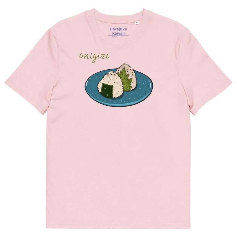 Onigiri organic cotton yume kawaii unisex Harajuku fashion anime tee