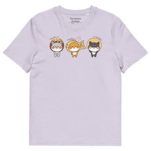 Shiba dog organic cotton kawaii unisex Harajuku fashion anime tee