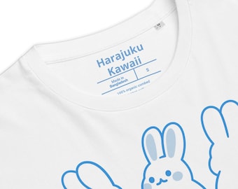 Bunny organic cotton tenshi mizuiro kawaii unisex Harajuku fashion anime tee