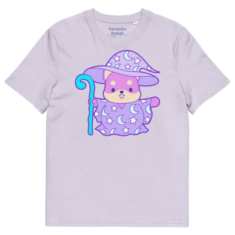 Shiba wizard organic cotton yume kawaii unisex Harajuku fashion anime tee