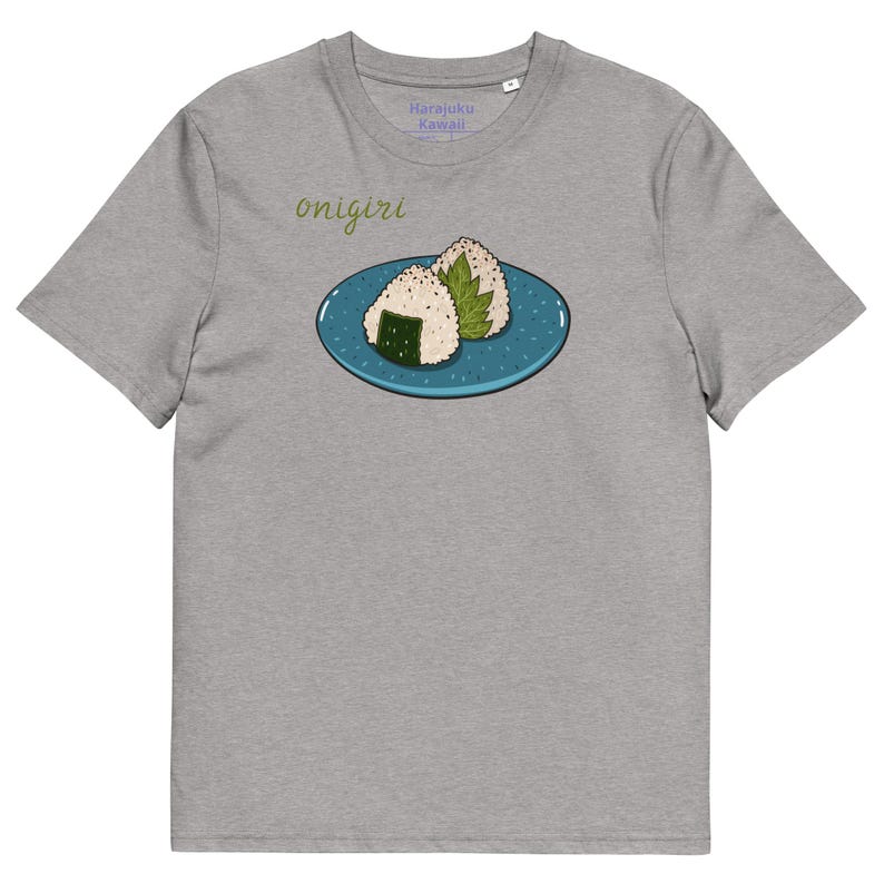 Onigiri organic cotton yume kawaii unisex Harajuku fashion anime tee