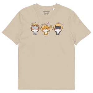 Shiba dog organic cotton kawaii unisex Harajuku fashion anime tee