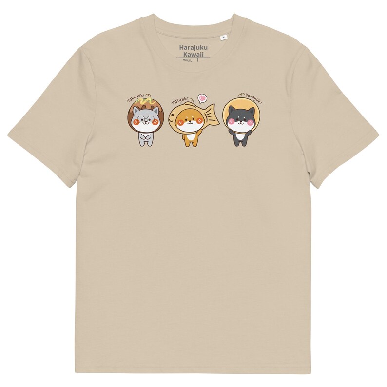 Shiba dog organic cotton kawaii unisex Harajuku fashion anime tee