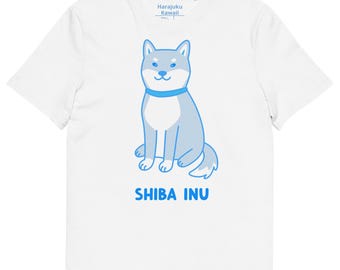 Shiba perro algodón orgánico tenshi mizuiro unisex Harajuku moda anime camiseta