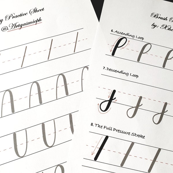 Calligraphy Basics: The 8 Basic Strokes by Xherylyn Tan @artgasmicph