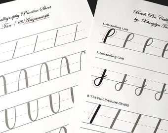 Bases de la calligraphie : Les 8 traits de base par Xherylyn Tan @artgasmicph