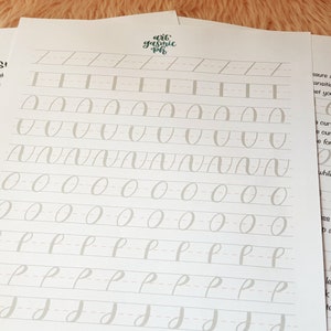 Brush Pen Calligraphy Worksheets, Calligraphy Practice Sheets ...