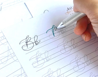 Monoline Cursive Calligraphy Practice Worksheets: 135 Pages (Printable PDF & PNG)