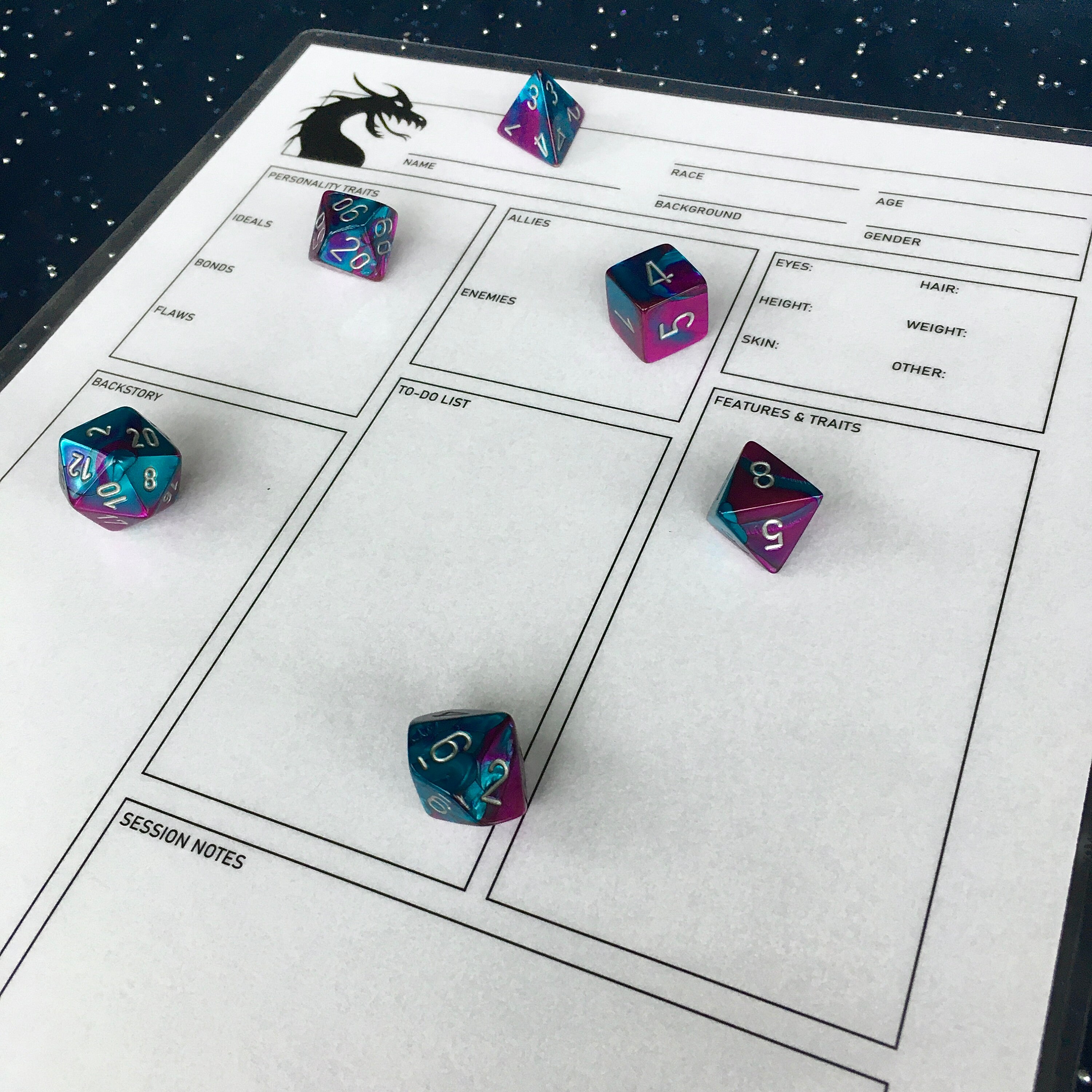 Dry Erase Character Sheets DnD 5e Reusable Laminated Etsy