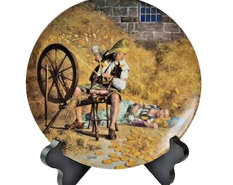 Charles Gehm 1981 Rumpelstilzchen Plate Konigszelt Bavaria Vintage Collectible German Art Multicolor 8" China Plate Decorative
