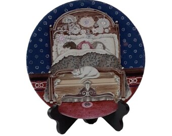 Haviland Limoges France Plate France "A Visit From Saint Nicholas" Vintage 1981 Decorative Collectible Art Christmas Home Decoration