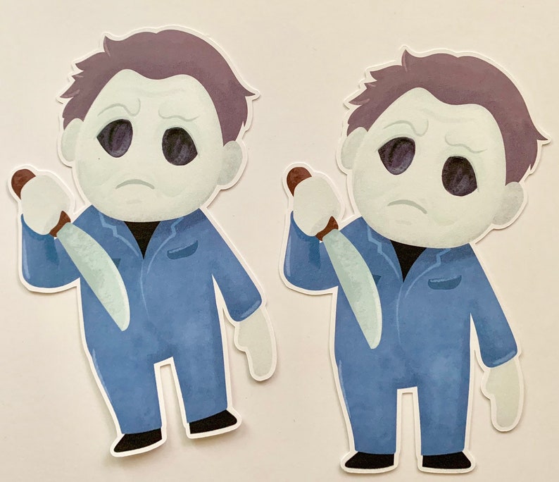 Set Of 3 Printed Die Cuts Horror Movies Party Michael Myers Etsy