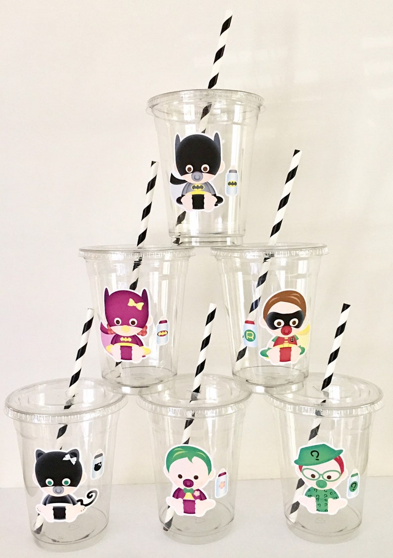 Superhero Baby Shower 16oz Superhero Baby Party Favor Cups