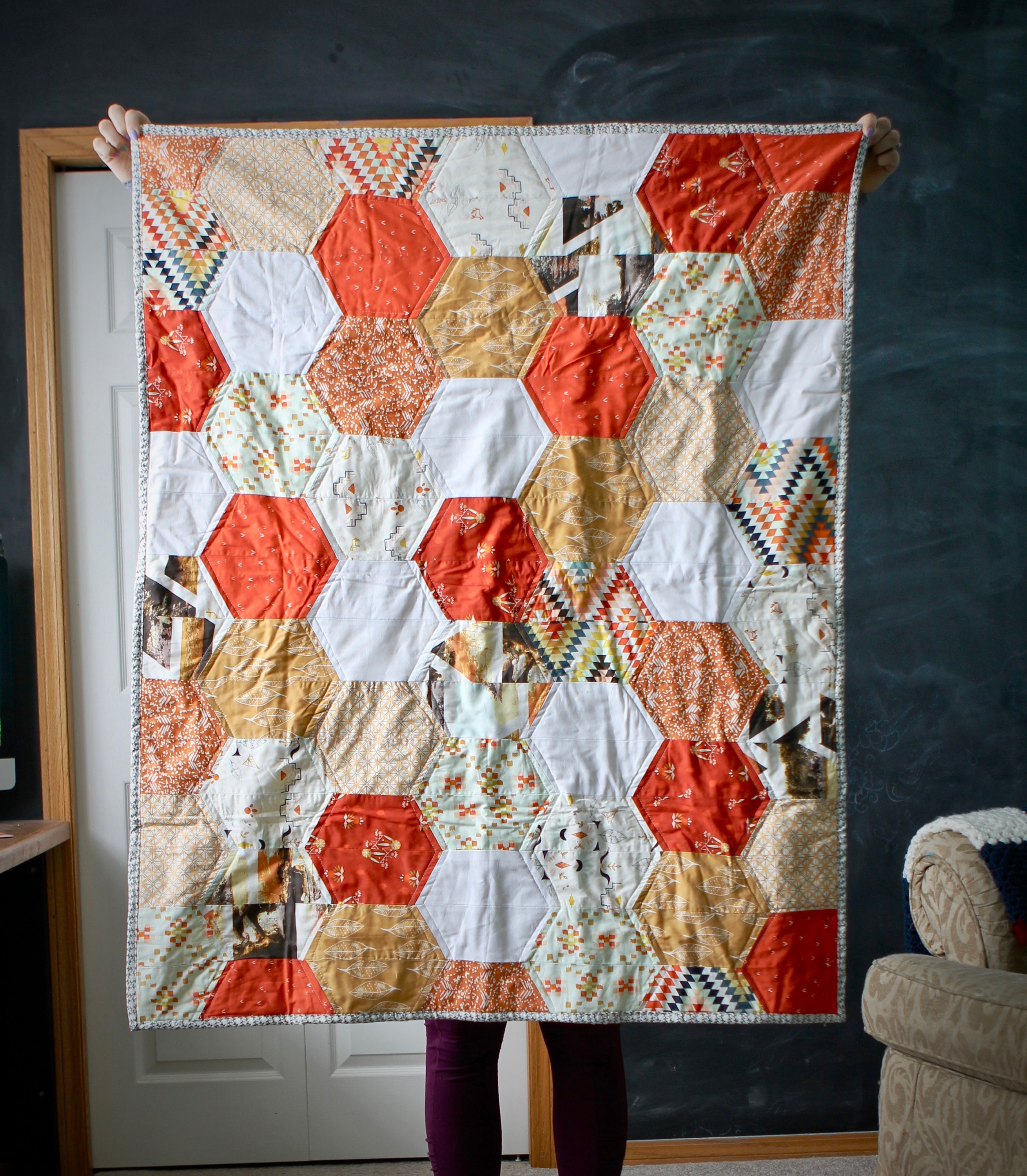 Hexagon baby quilt deals