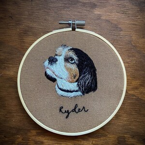 Custom Pet Embroidery Portrait