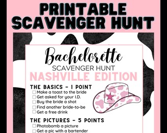 Las Vegas Bachelorette Scavenger Hunt Game, Bachelorette Party, Las Vegas Bash Bachelorette - Etsy