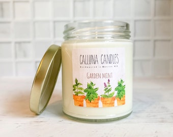 Garden Mint Soy Candle 9 Oz.