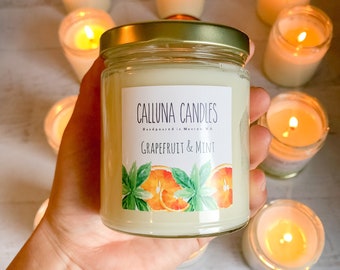 Grapefruit & Mint Soy Candle