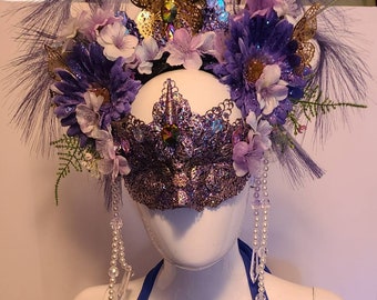 Mermaid headpiece,  Mermaid top, fantasy