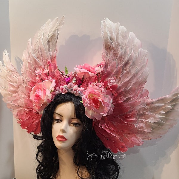 Feather wings headpiece Made ro order