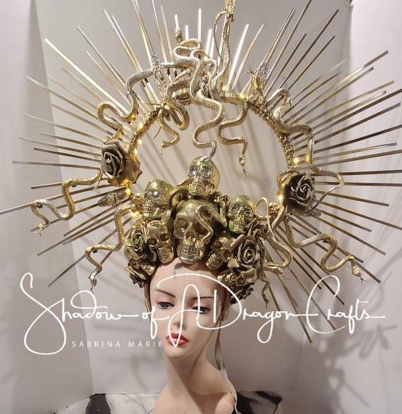Goddess Medusa headdress, fantasy crown