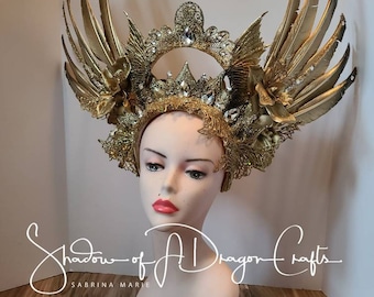 Gold wing headpiece