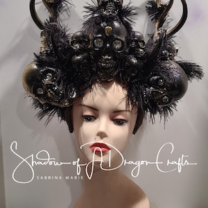 skull horned Headpiece