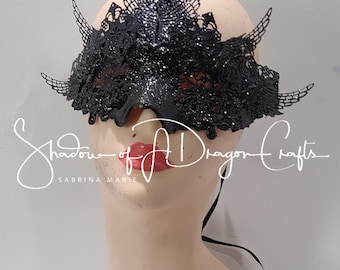 Blind filigree mask,  fascinator