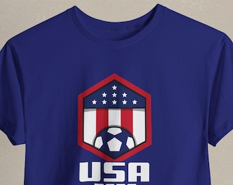 USA 2026 Soccer Shirt | World Soccer Fan Tee | Futbol Graphic T-Shirt for Men & Women | Gildan Unisex Sports Tee | Soccer Gift | USA Pride