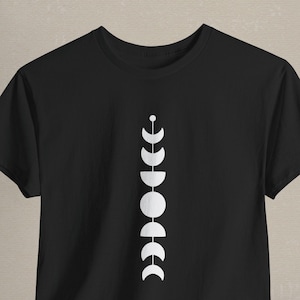 Celestial Moon Phases Tee, Boho Astrology Shirt, Full Moon, Celestial Lover Gift Shirt, Gift for Science Teacher, Gift for Her, Space Tee