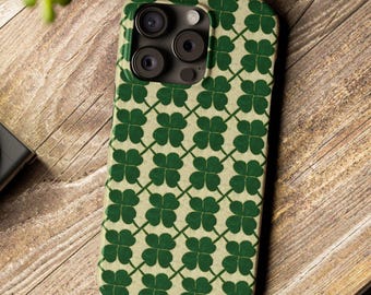 Funda para teléfono del Día de San Patricio, funda delgada con orgullo irlandés, estampado de trébol, diseño irlandés minimalista, regalo celta, regalo para ella, funda verde para teléfono
