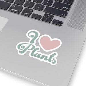 植物好きステッカー、植物大好き、ノートパソコン用デコレーション、グリーンリビング、アースデー、植物好き、ビーガンライフスタイル、ジャーナルシッカー、ハートデコレーション、先生