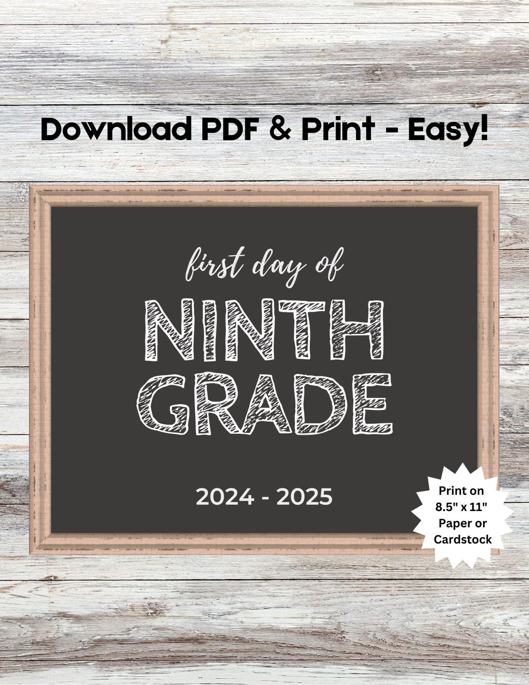 First Day of Ninth Grade Sign - Il 1080xN.6279470093 Tu5t 