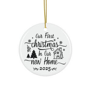 Unser erstes Weihnachten in unserem neuen Zuhause 2025 Ornament, neues Zuhause Geschenk, Keramikbaum Andenken, Realtor Kundengeschenk, Urlaub Housewarming Geschenk