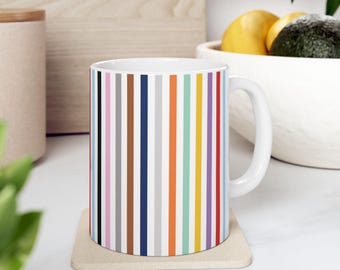 Tazza a righe ispirata a Eras, regalo per fan di Taylor, tazza da caffè o da tè per amanti della musica, regalo di Natale per adolescenti, decorazione per dormitorio, tazza per amanti del caffè, tazza per insegnanti