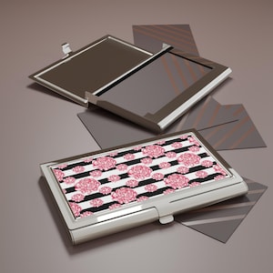 Floraler Visitenkartenhalter, Elegantes Kartenetui, Professionelles Geschenk, Büro Accessoire, Boss Geschenk, Unternehmer, Bürodekoration, Arbeits Accessoire
