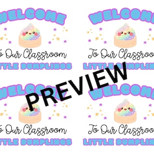 Printable Dumplings Student Tags | Compliments Back to School Little Dumpling Tapestry | Digital Product Only | Download and Print