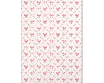 Coquette rosa rosettmatta, elegant rektangulär matta, Cottagecore- och Chateaucore-matta, barnrumsinredning, flickig matta för barnrum, babyshowerpresent